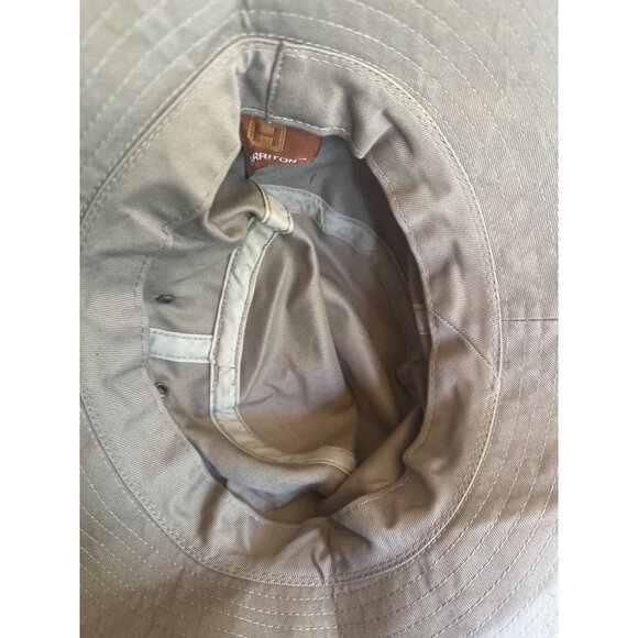 Harriton Cotton Bucket Hat Beige Unisex Utility Gorpcore Classic Minimimalist - Picture 5 of 5